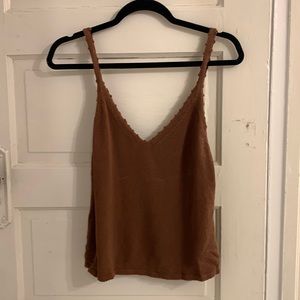 Reformation sweater tank brown